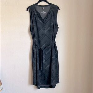 EUC Royal Robbins Spotless Traveler Dress Black & Gray High/Low XL